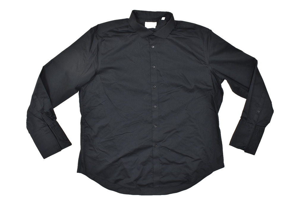Calvin Klein Men's Black Infinite Wrinkle Free Slim Fit Dress Shirt 19